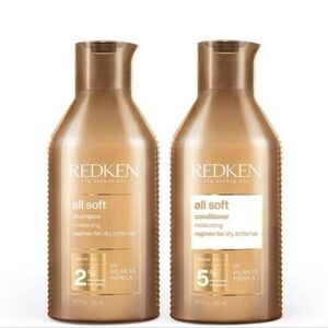 Redken All Soft Moisturizing Shampoo and Conditioner Duo 10.1 fl oz each - NEW